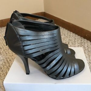 Steve Madden gunmetal booties.